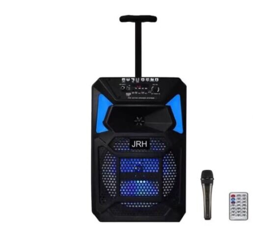 Boxa portabila tip troler JRH A88, 200 W, 2000 mAh, USB, Radio FM, Cititor USB, microfon